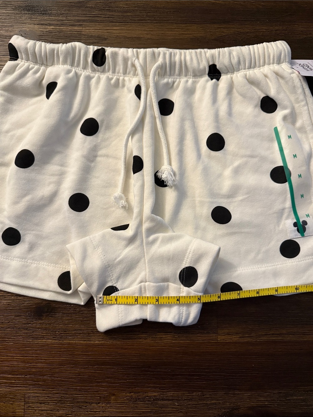 Disney White with Black Polka Dots Pull-On Drawstring Shorts Medium NWT - Picture 5 of 10